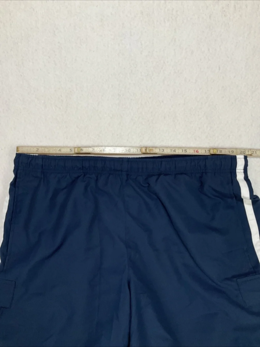 Nike Men’s Lined Shorts Navy with White Striping Pockets Size 2XL Y2K style
